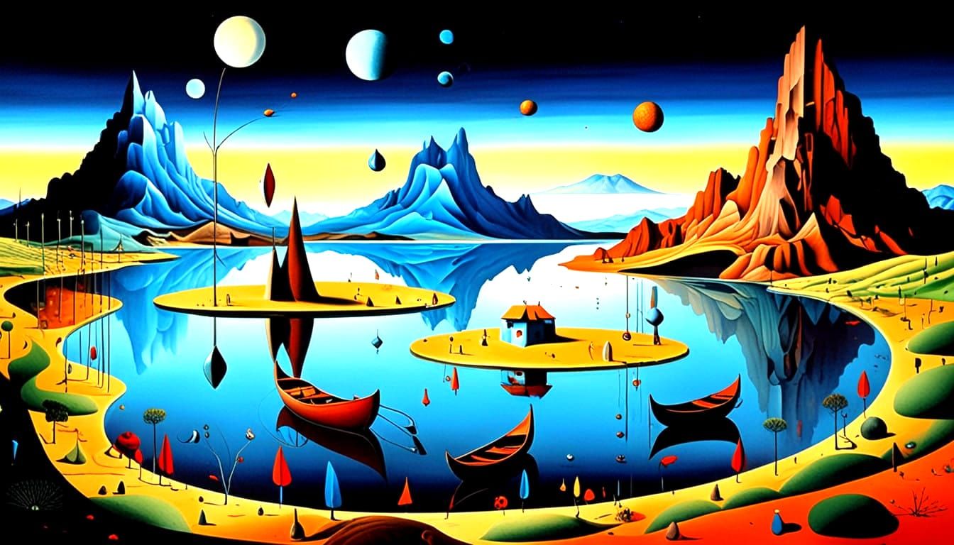 Surreal Scenes of Playful Chaos in a Dali-Inspired Dream