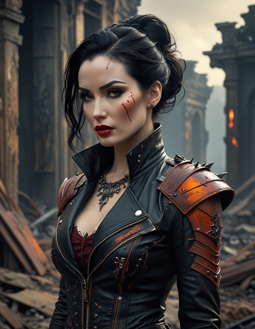 Post-Apocalyptic Dita Von Teese: A Haunting Portrait