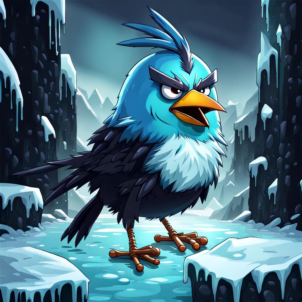 Dark Fantasy Ice Bird from Angry Birds