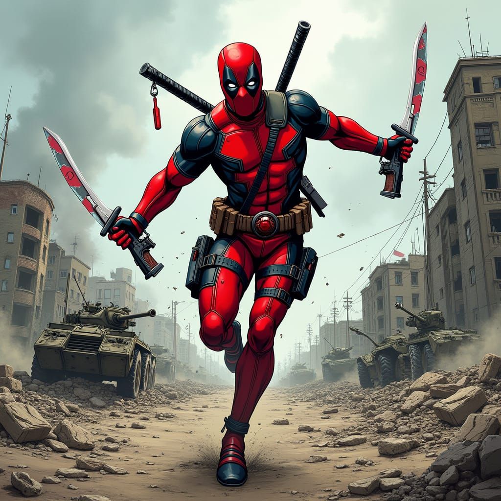 Deadpool Drops into Warzone in Comic Book Style