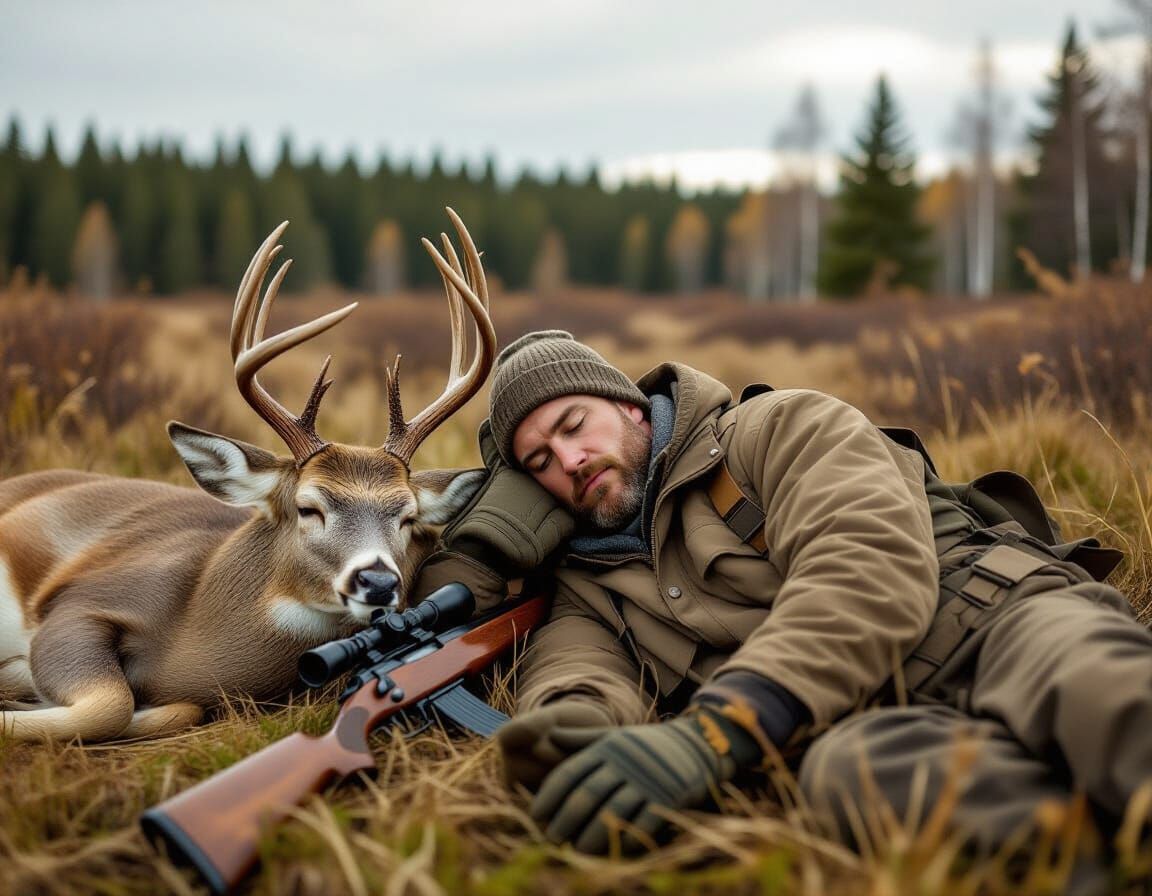 On the set of "The Hunt for Red Deer" - the two main actors ...