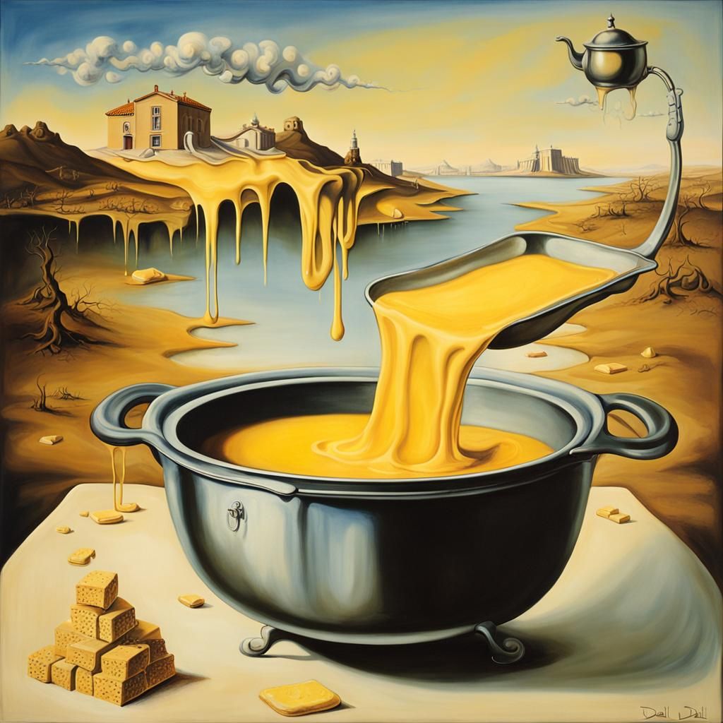 Surreal Metamorphosis: House to Butter in Dali Style