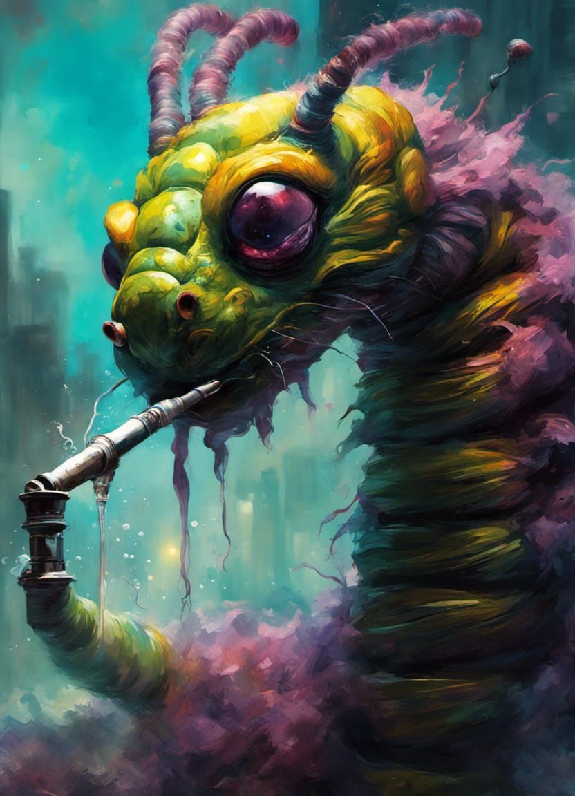 Hookah Smoking Caterpillar
