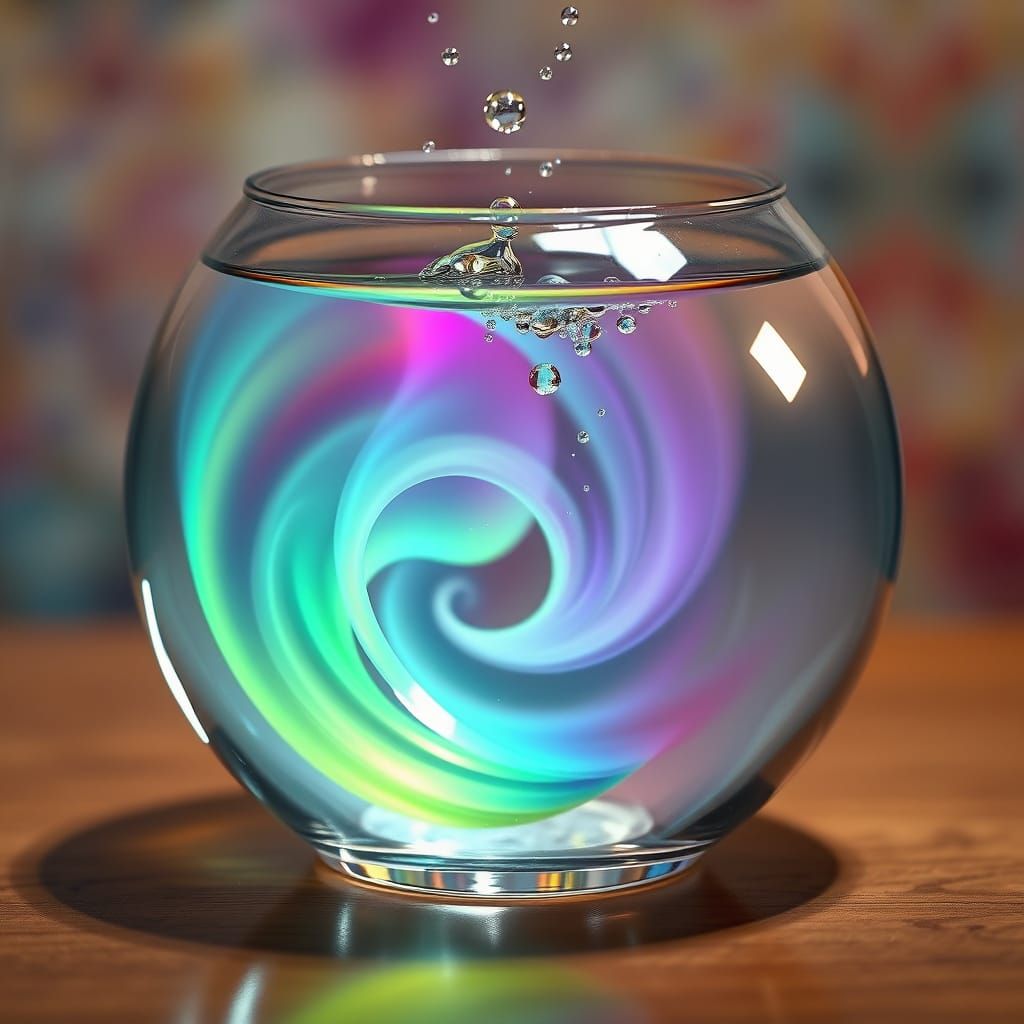 Miniature Aurora Borealis in a Glass Fishbowl