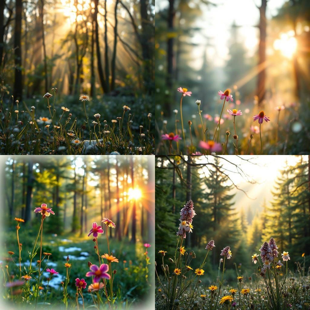 Ethereal Romanian Forest Scene in Dreamy Oil Painting Style