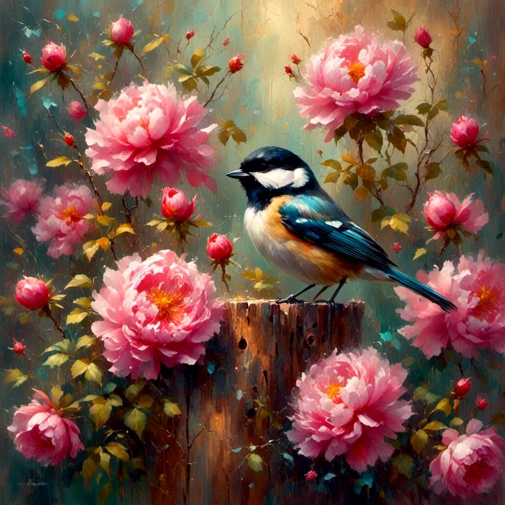 a small bird, similar to a chickadee,