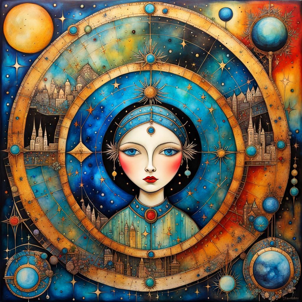 Mystical Kingdom of Mother Hulda: Mixed Media Art