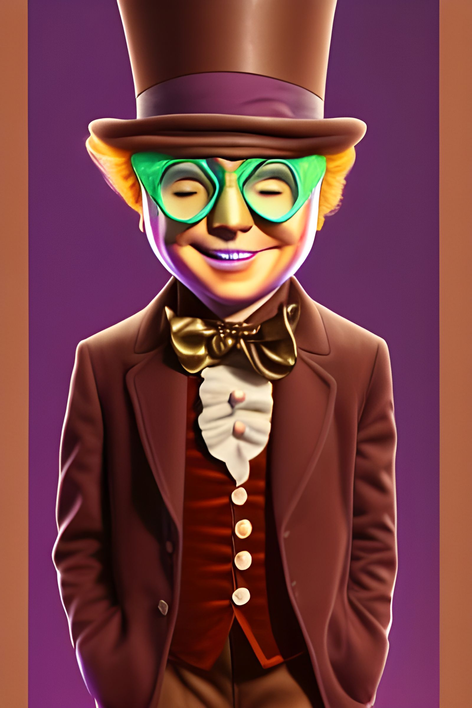 Bill Clinton as Willy Wonka: A Digital Portrait