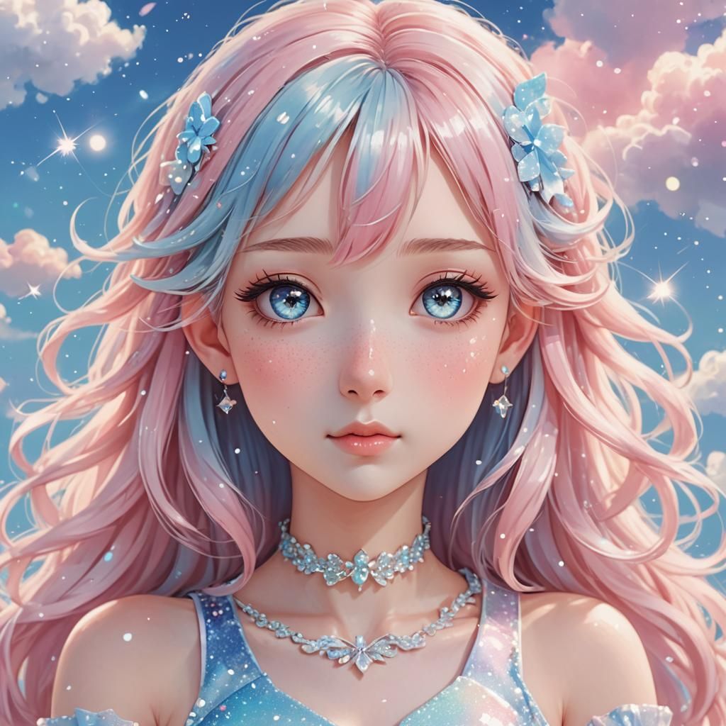 Kawaii Anime Girl Portrait in Yume Kawaii Style