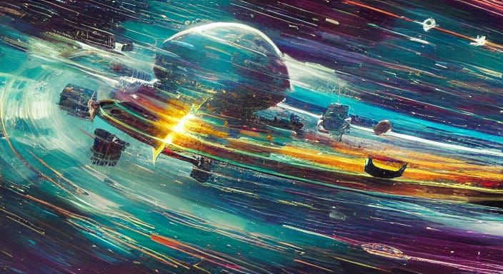 Gigantic Space Station Devours Planet in Digital Art