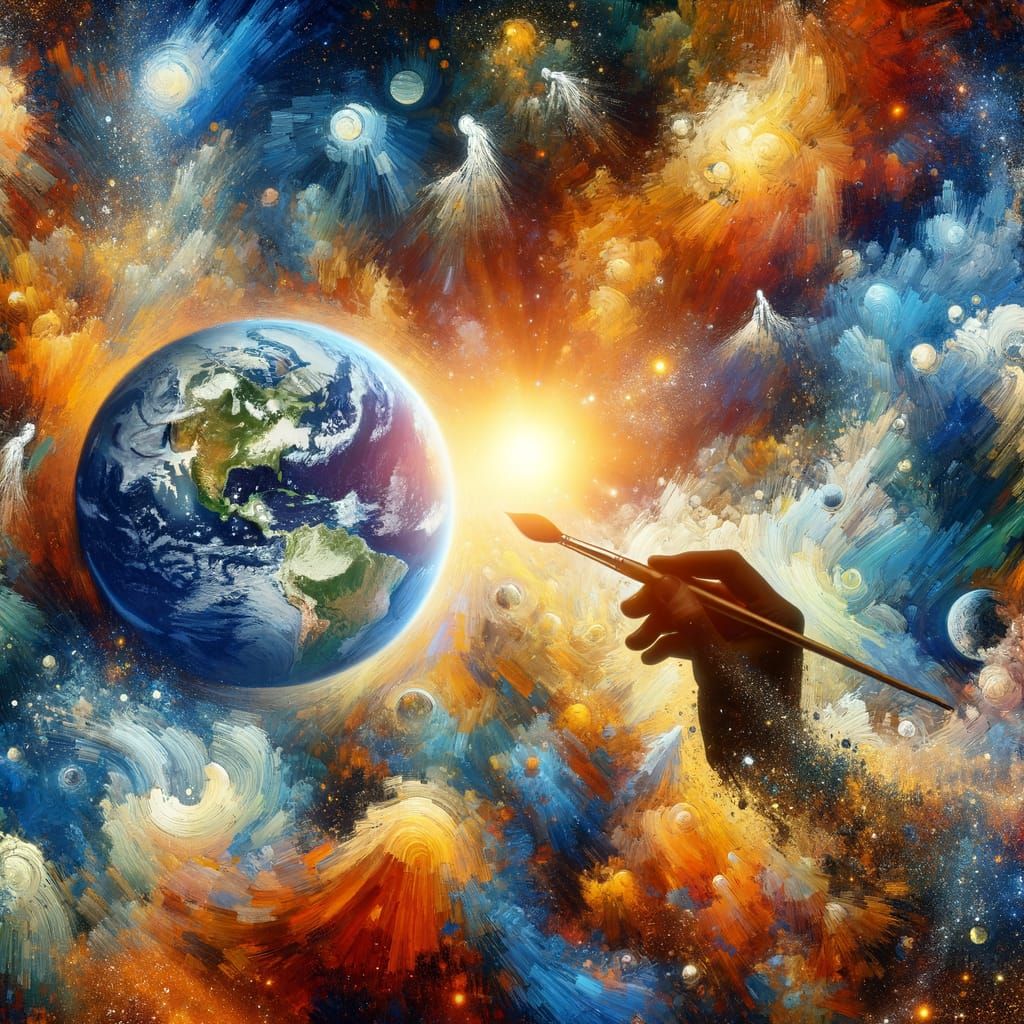 Epic Depiction of Earth as a Vibrant Canvas of Life