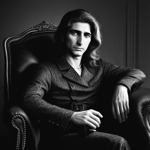 Classic Hollywood Portrait of Man in Armchair