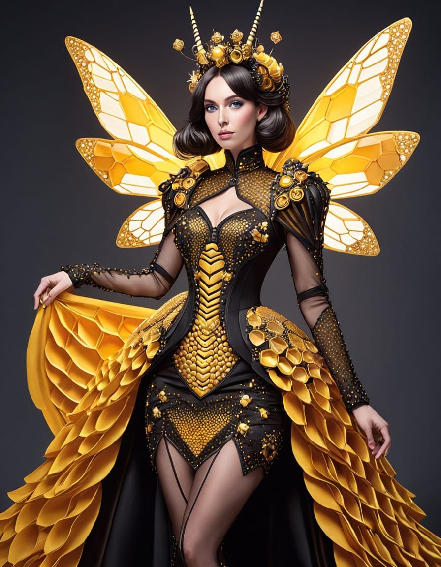 Queen Beelzebub Reigns in Honeycomb Mech Unicorn Majesty