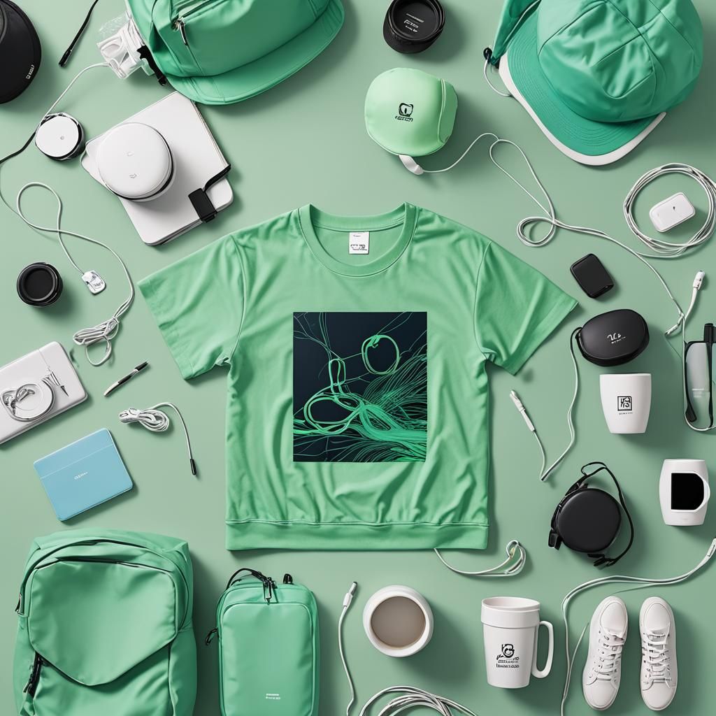 Merchandise Display in Energetic Pop Art Style