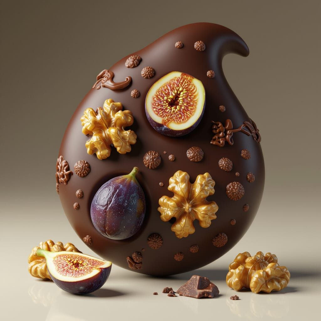 Carob Chocolate Wizard in High Fantasy Style