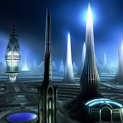 Cyberpunk Ottoman Cityscape Inspired by Dune