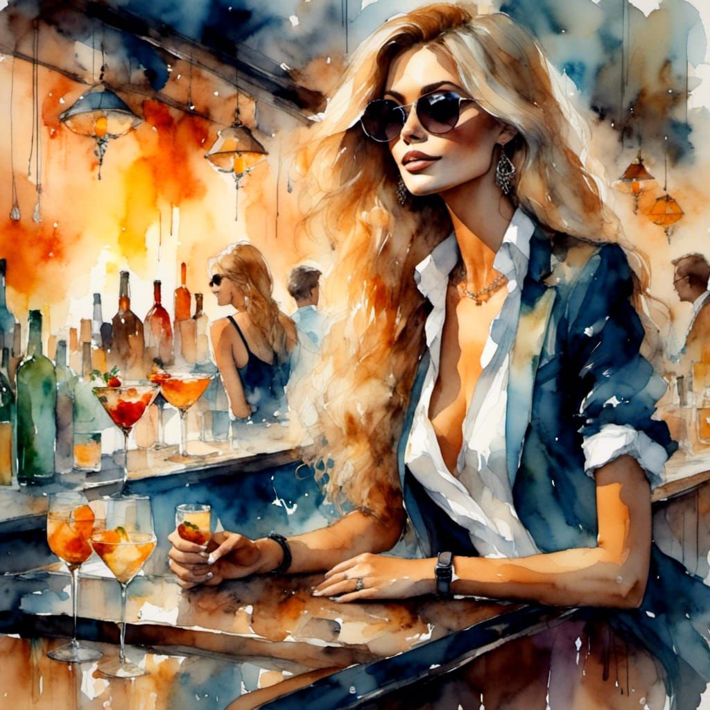 Female DJ at Coastal Cocktail Bar