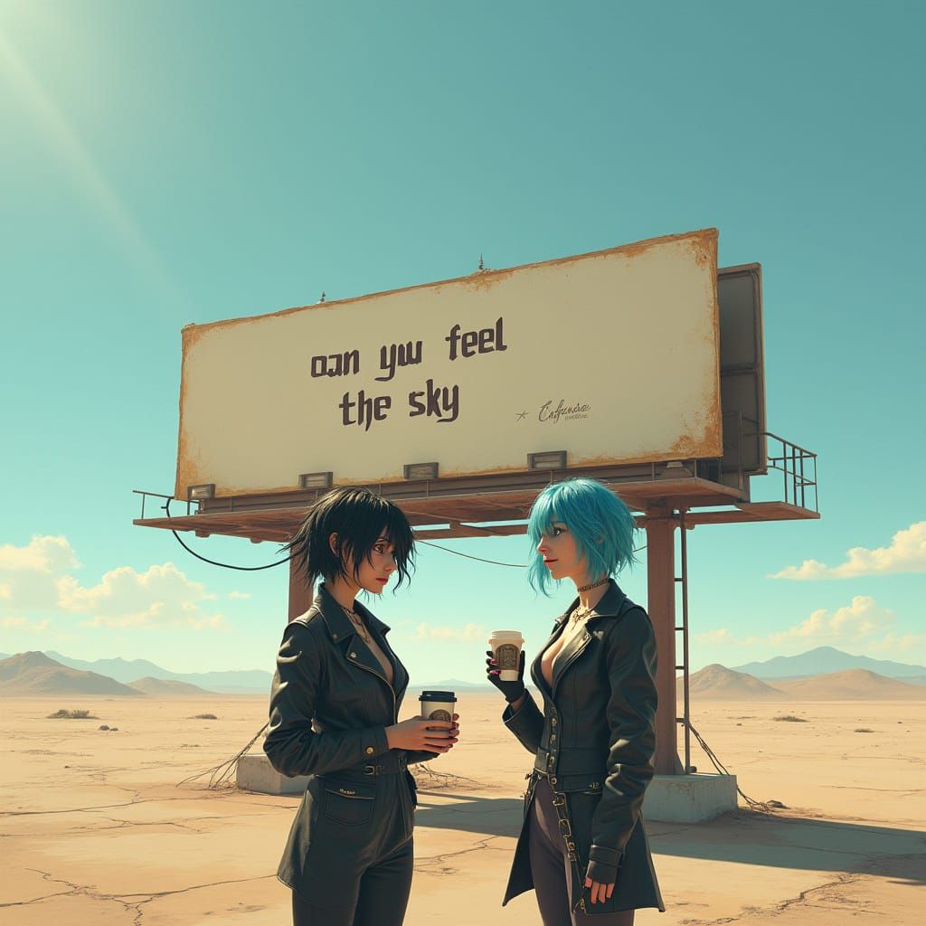 Women in Steampunk Attire Pose Amidst Broken Concrete