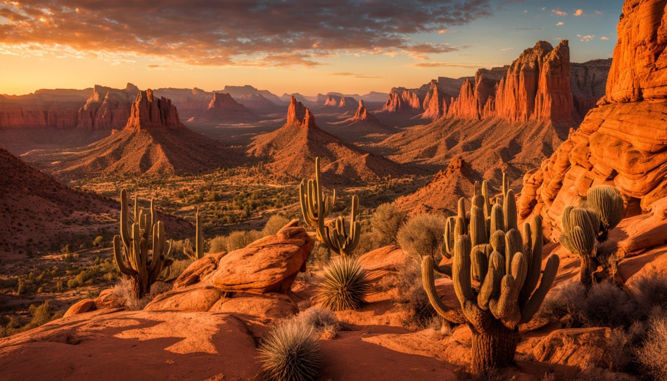 Mogollon Monster in Arizona Landscape, Ansel Adams Style