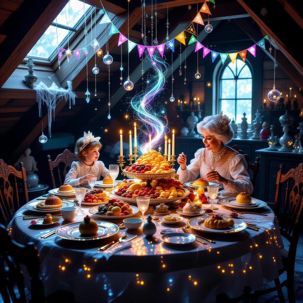 Magical Birthday Feast on Silken Thread Table