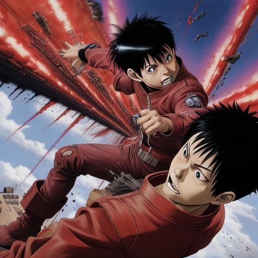 Kaneda Versus Tetsuo: Anime-Style Manga Fight