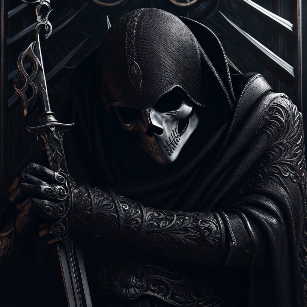 Eldritch Grim Reaper Portrait in Dramatic Lighting