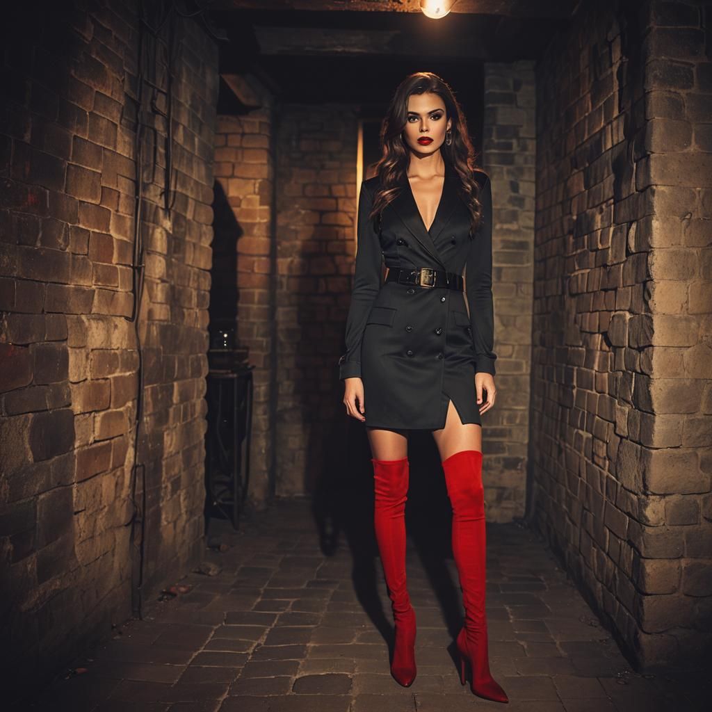 Cellar Seductress in Cinematic Style