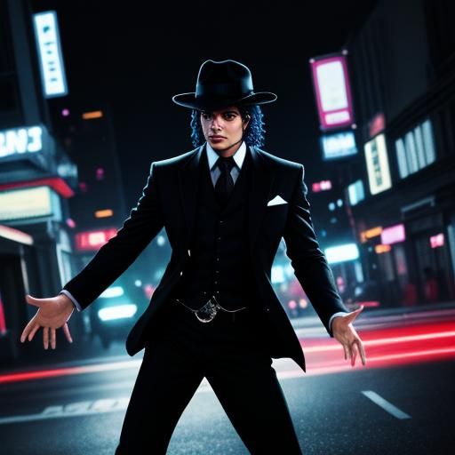 Michael Jackson Moonwalk Dance in Noir Lighting