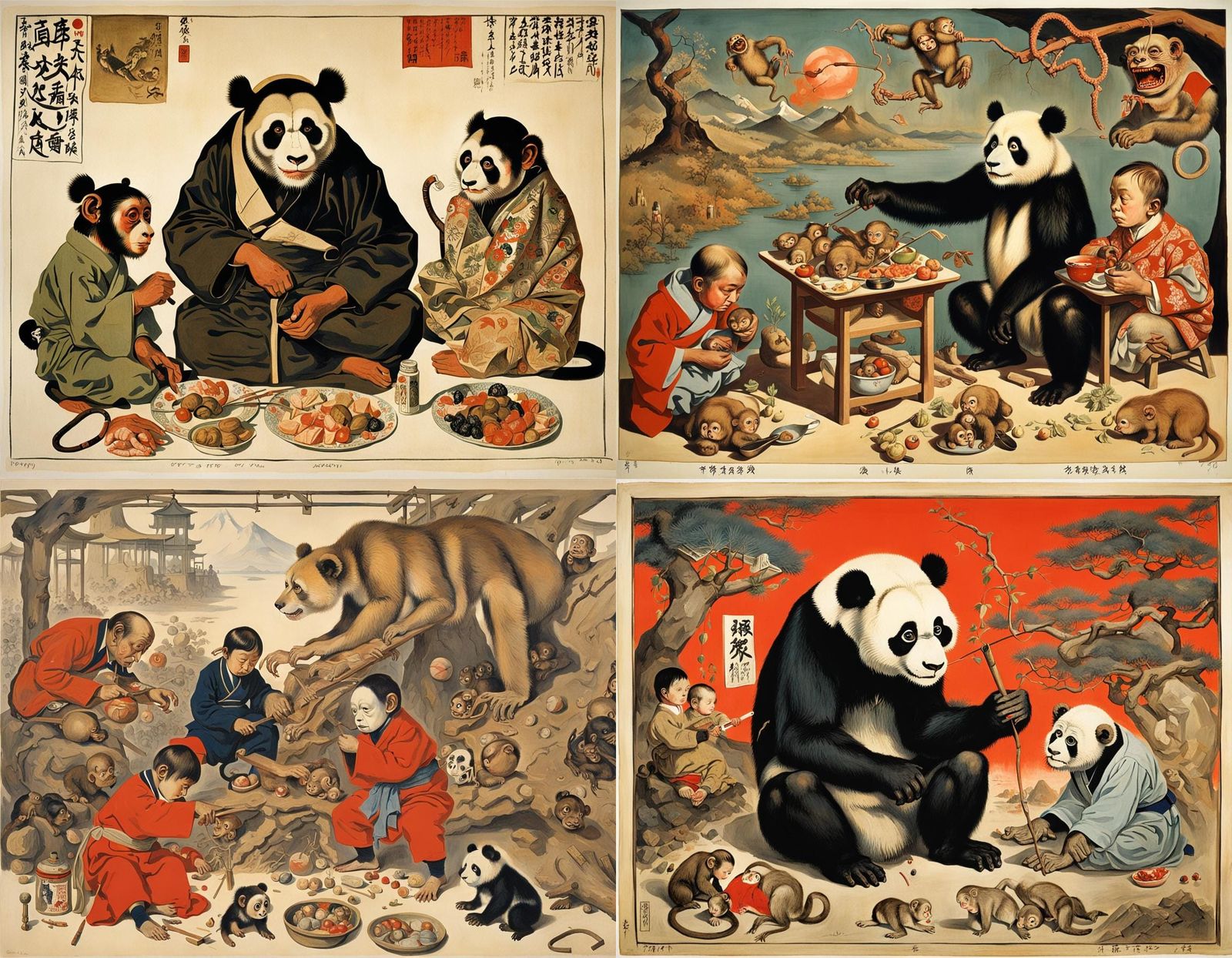 Disturbing Scene in Surrealist Style