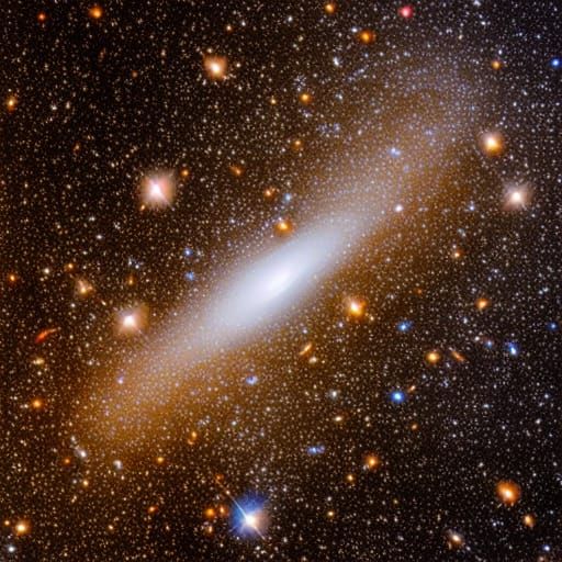 Hubble and Webb Style Deep Field View