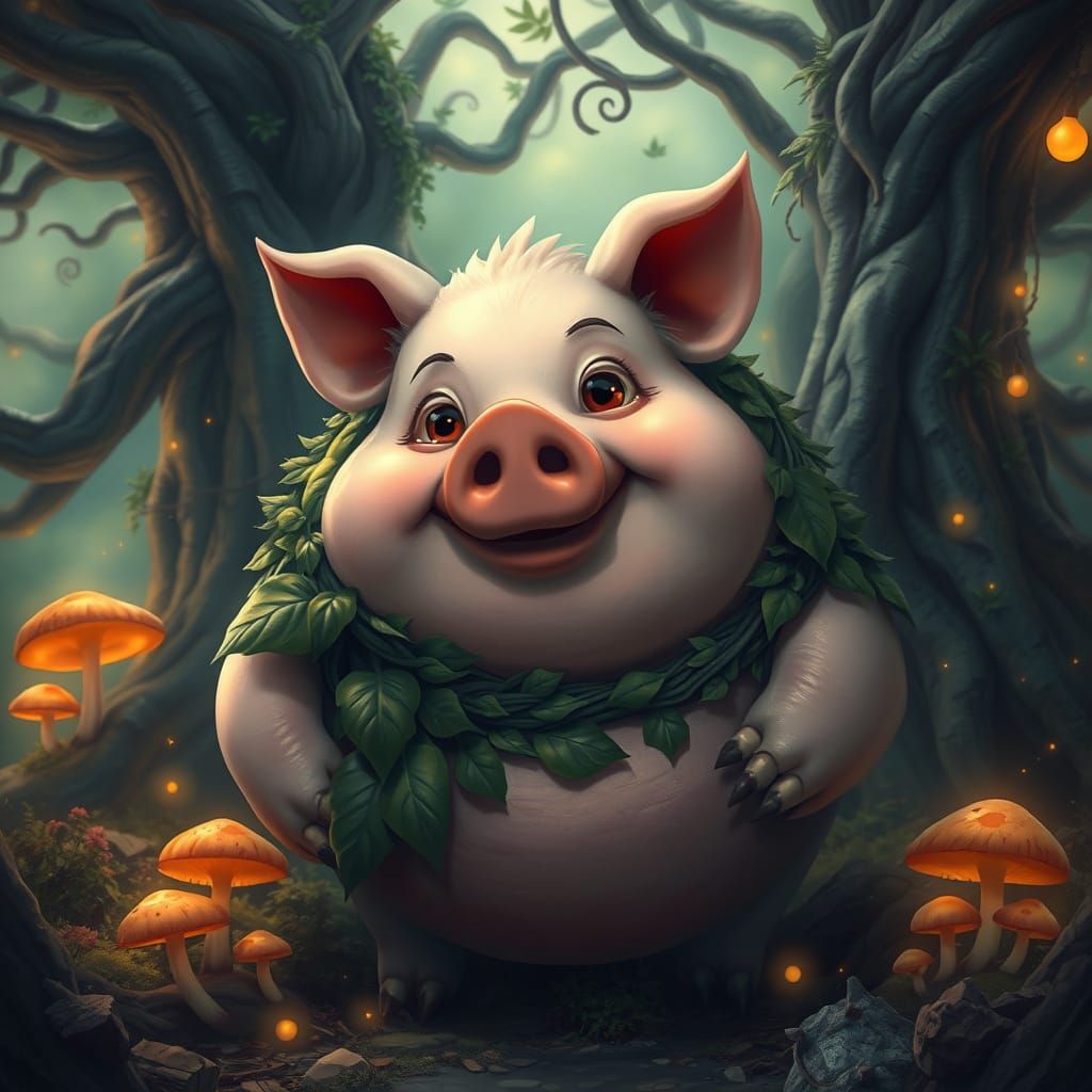 Jovial Pig in Emerald Realms