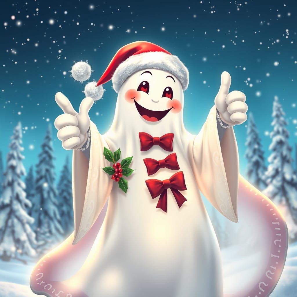 Festive Christmas Spirit in Anime-Inspired Concept Art