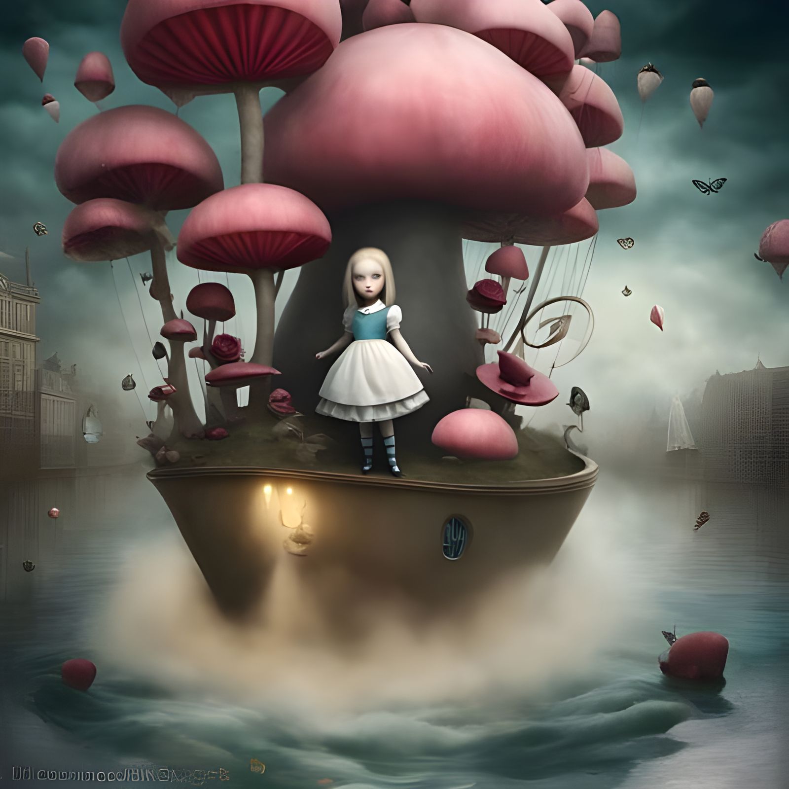 Gothic Wonderland: A Pop Surrealism Dreamscape