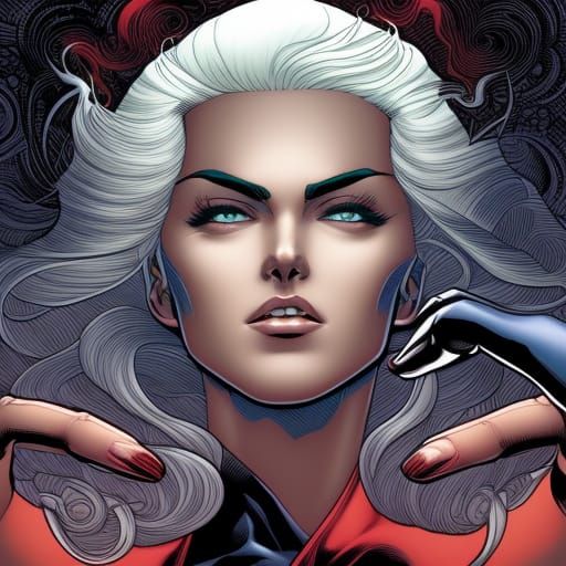 Dynamic Storm in Comic Book Art Style