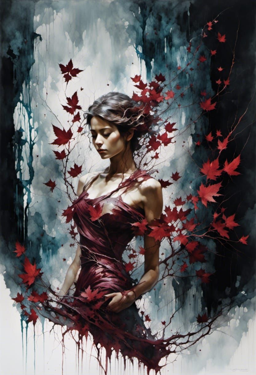 Burgundy Under Moonlight