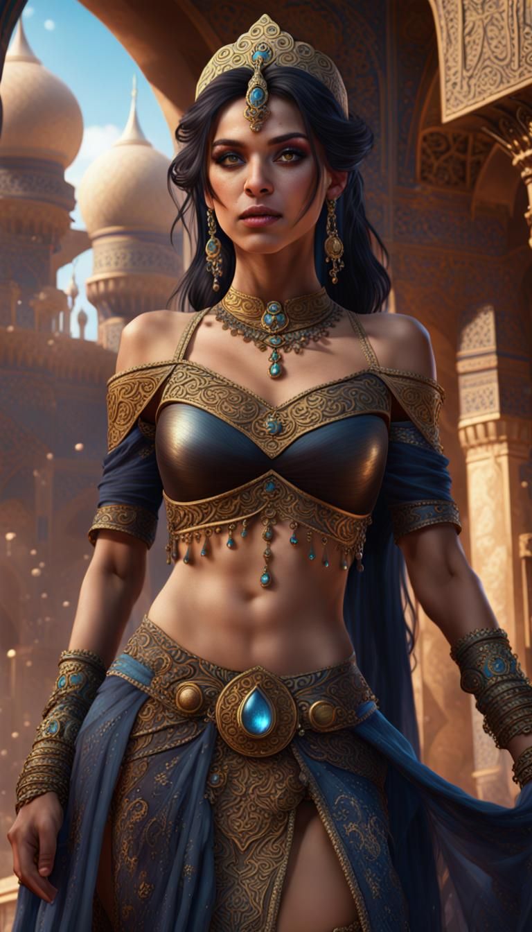 Arabian Princess Fantasy Concept Art in 8k