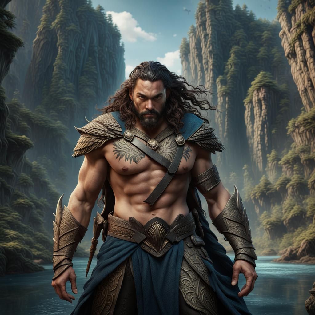 Jason Mamoa Detailed Matte Painting