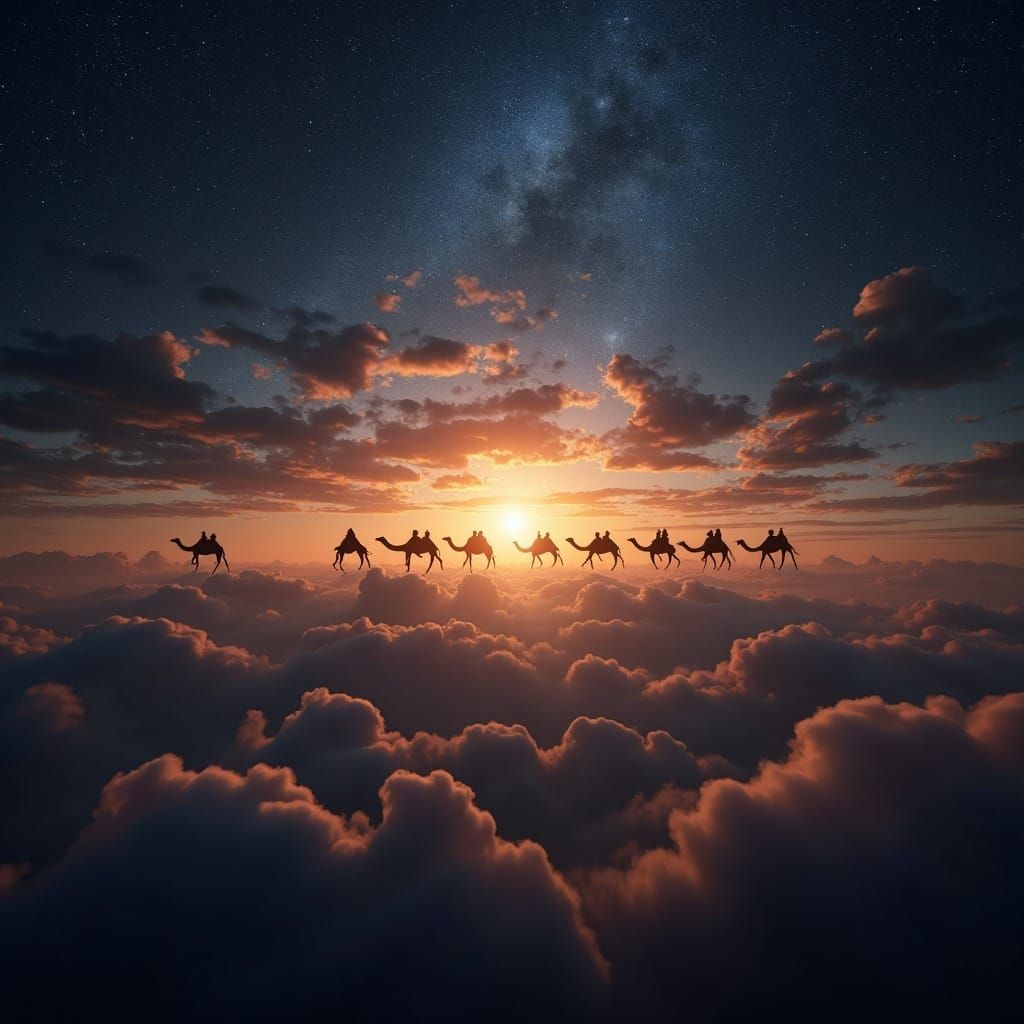 Camels Vanish Into Event Horizon Amidst Molecular Network