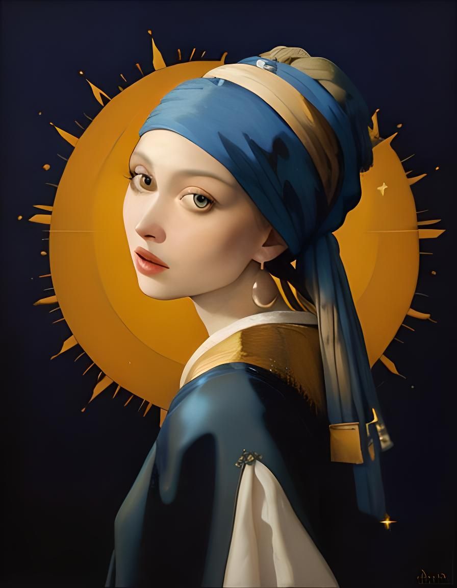 Girl with a Pearl Earring: Vermeer-Inspired Portrait