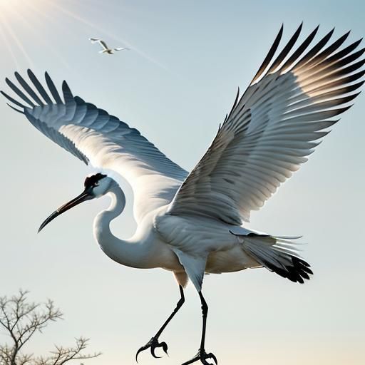 Majestic Whooping Crane Takes Flight: Wildlife Photography