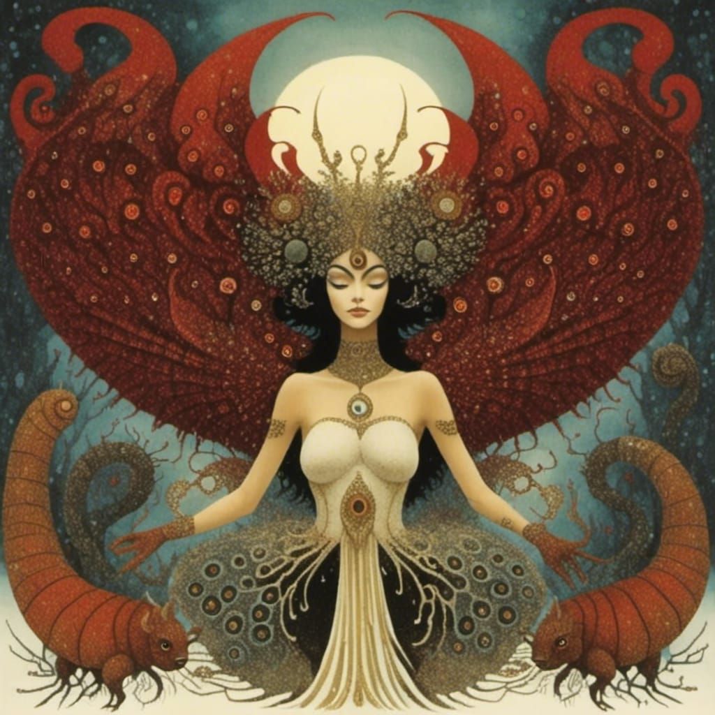 Feline-Crawdad Hybrid Creature Design