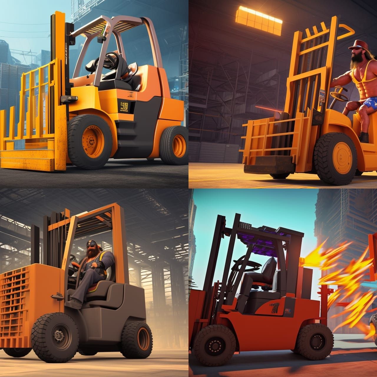 Macho Man Randy Savage Drives Forklift: 3D Game