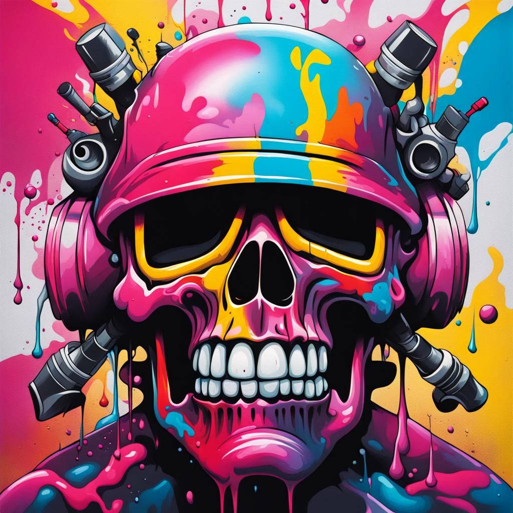 Colorful Graffiti Art in Street Art Style