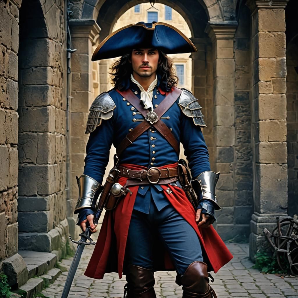 Young French Musketeer Ready to Fight