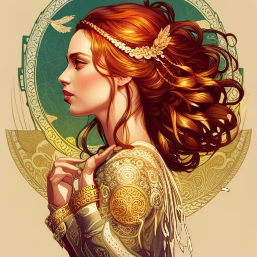 Steampunk Greek Goddess Digital Painting