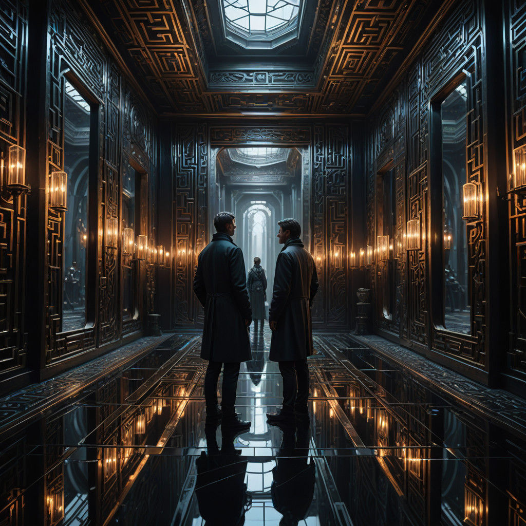 Ethereal Confrontation in a Maze of Mirrors