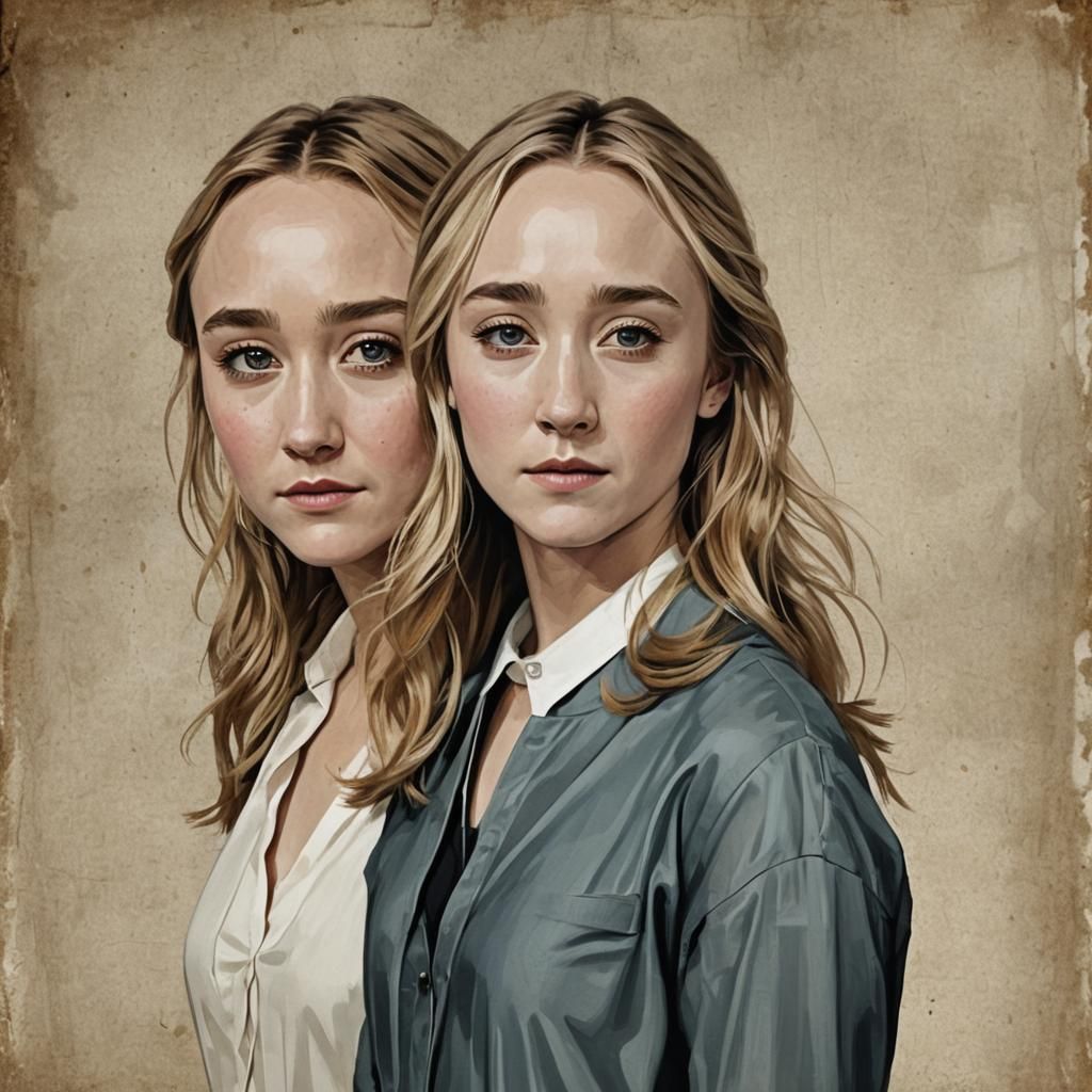 Portrait of a Woman with Mixed Features