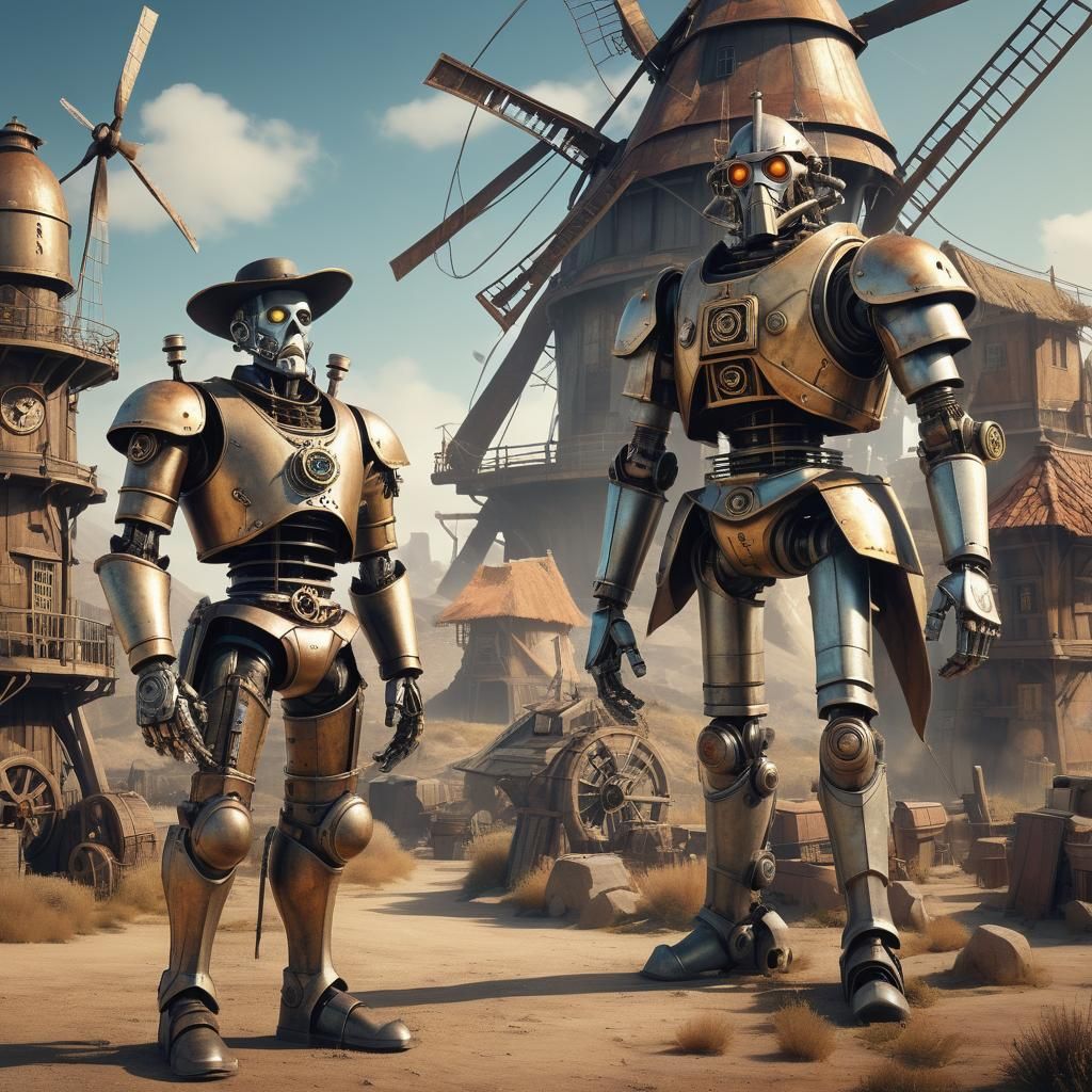 “Don Quixote and Sancho Panza cyborg”