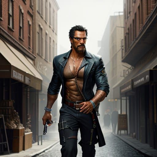 Cinematic Struggle Street Scene