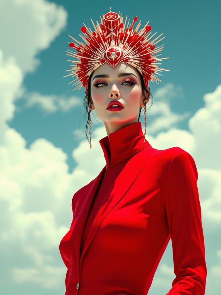 Elegant Futuristic Fine Art Portrait of a Pop Artist